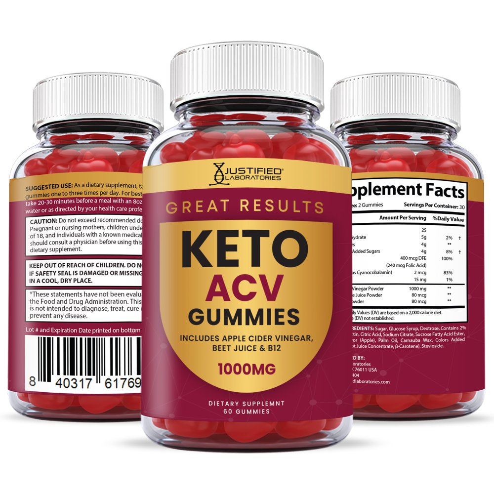 (2 Pack) Great Results Keto ACV Gummies 1000MG Dietary Supplement 120 Gummys - Nutricity.com.au