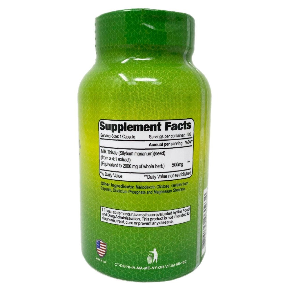 Alfa Milk Thistle, Liver Detox, Antioxidant Boost, 2000Mg 120 Cap