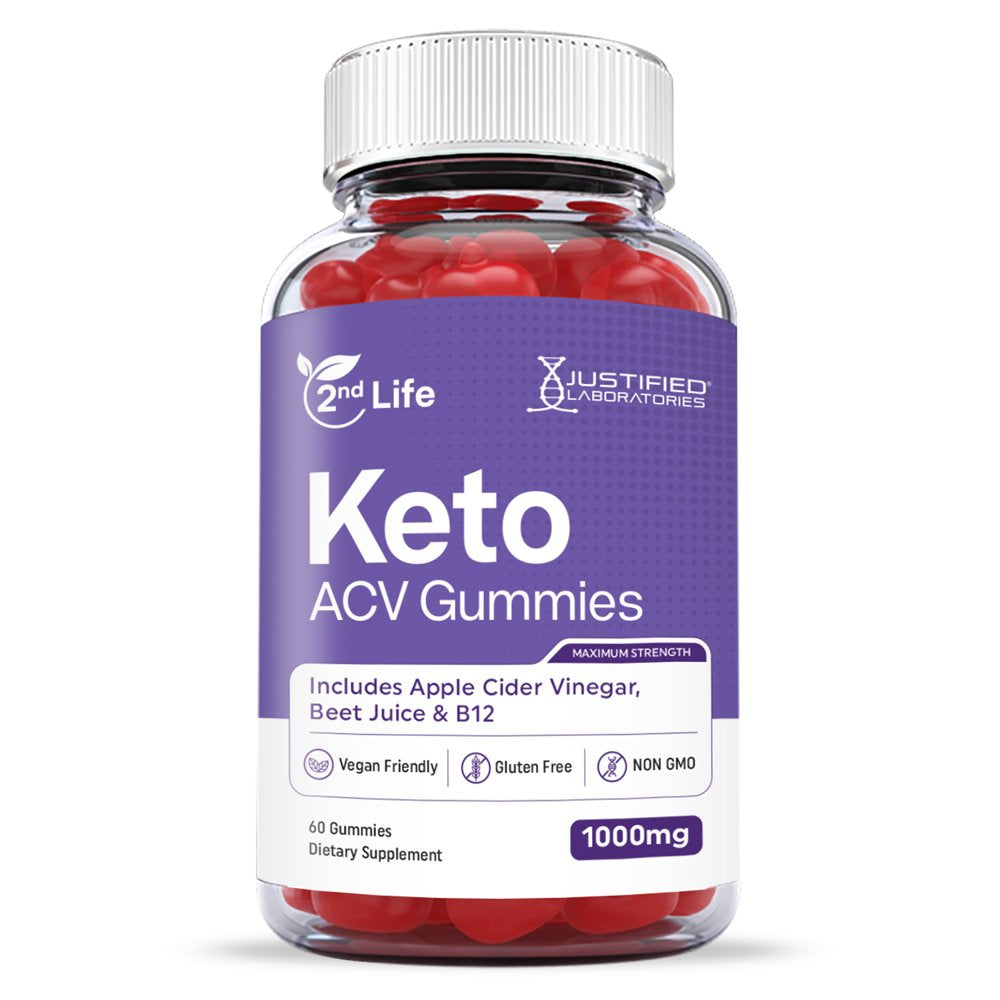 2Nd Life Keto ACV Gummies 1000MG Dietary Supplement 180 Gummys