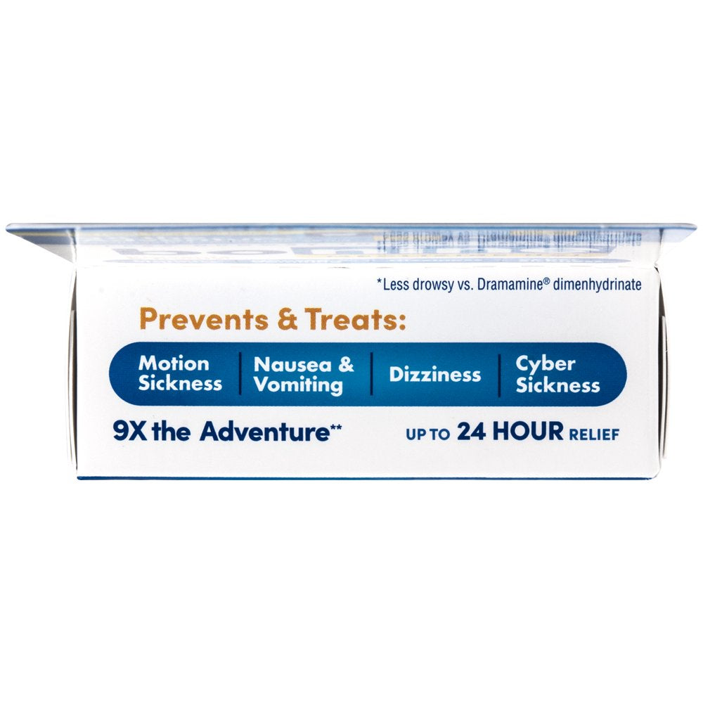 Bonine Motion Sickness Relief Chewable Tablets, Raspberry, 24 Ct