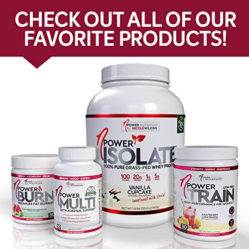 nPower Nutrition 100% Grass-Fed Whey Protein Isolate Powder, Vanilla Cupcake, 20g Protein, 5g BCAA, Low Carb - 1.9 lb Tub