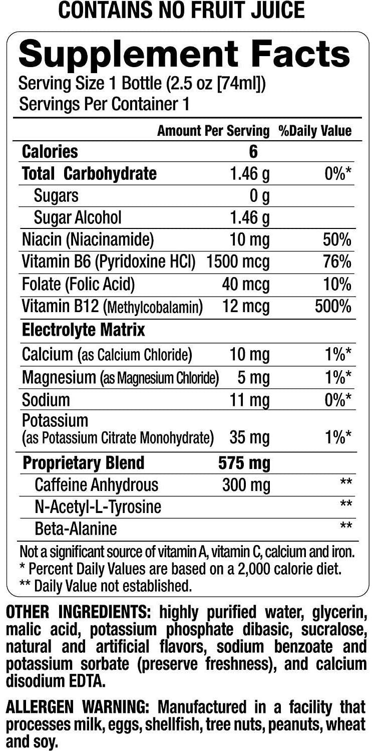 vpx Redline Power Rush 7-Hour Energy Max 3001 Shot Supplement, Exotic Fruit, 2.5 Ounce (Pack of 12)