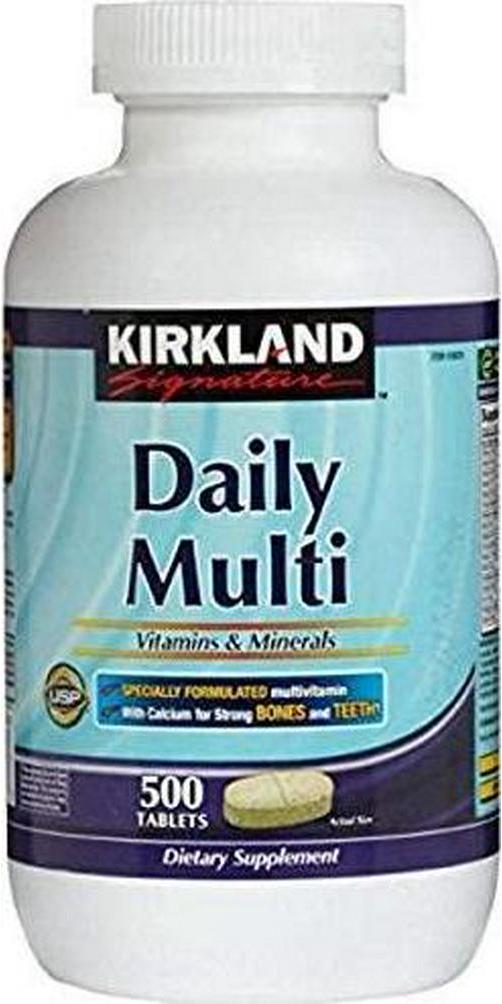 Kirkland Signature Daily Multi Vitamins And Minerals Tablets, 500-Coun