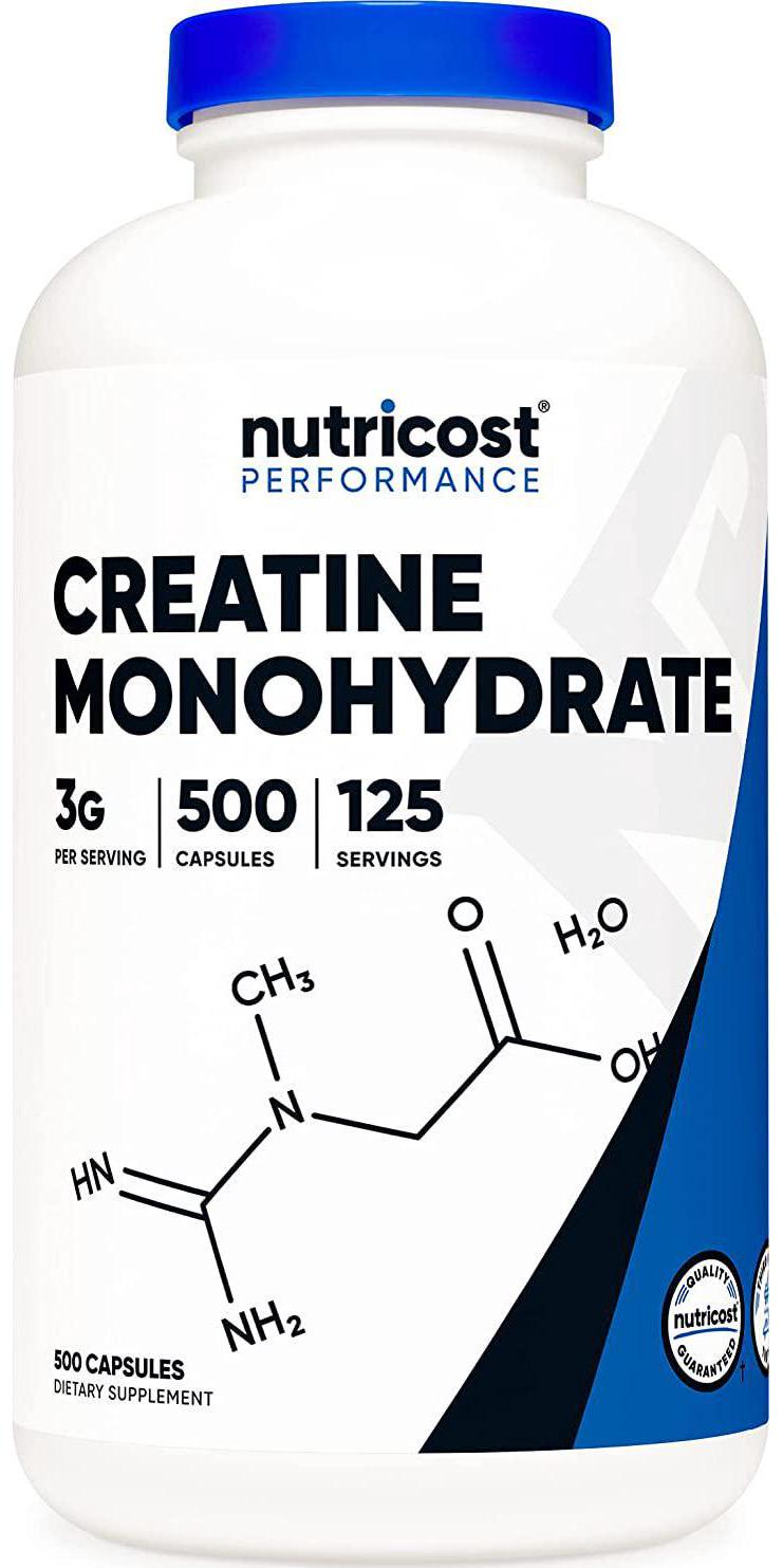 Nutricost Creatine Monohydrate Micronized Powder 500G, 5000mg Per Serv (5g)  - Micronized Creatine Monohydrate, 100 Servings