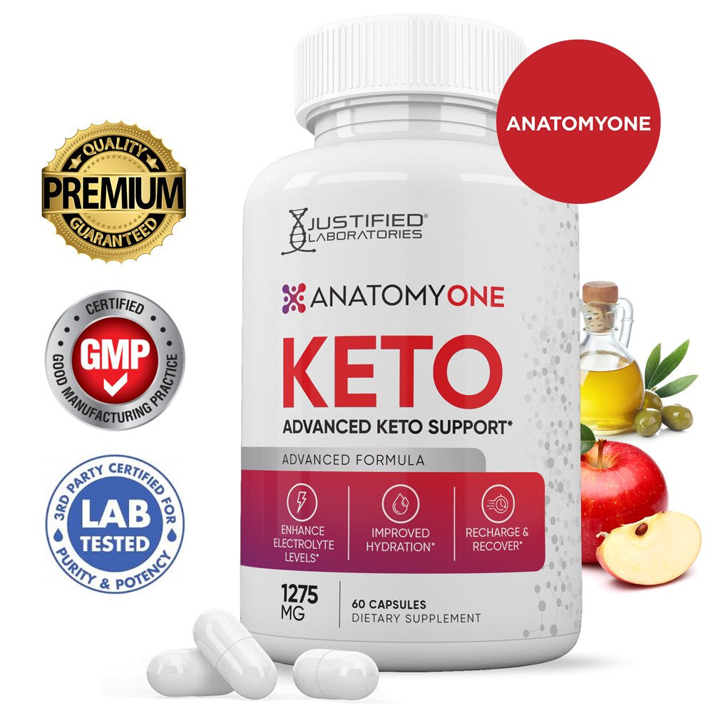 Anatomy One Keto ACV Pills 1275Mg Alternative to Gummies Dietary Supplement 60 Capsules