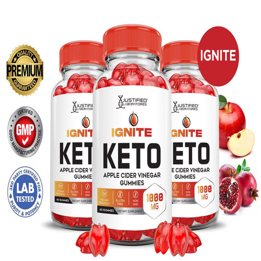 (3 Pack) Ignite Keto ACV Gummies 1000MG Dietary Supplement 180 Gummys - Nutricity.com.au