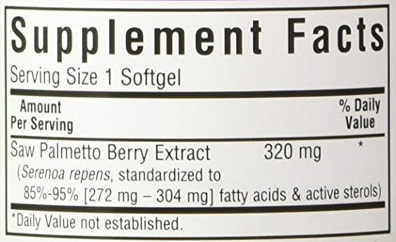 Bluebonnet Extra-Strength Standardized Saw Palmetto Berry Extract, 60 Ct