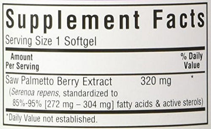 Bluebonnet Extra-Strength Standardized Saw Palmetto Berry Extract, 60 Ct