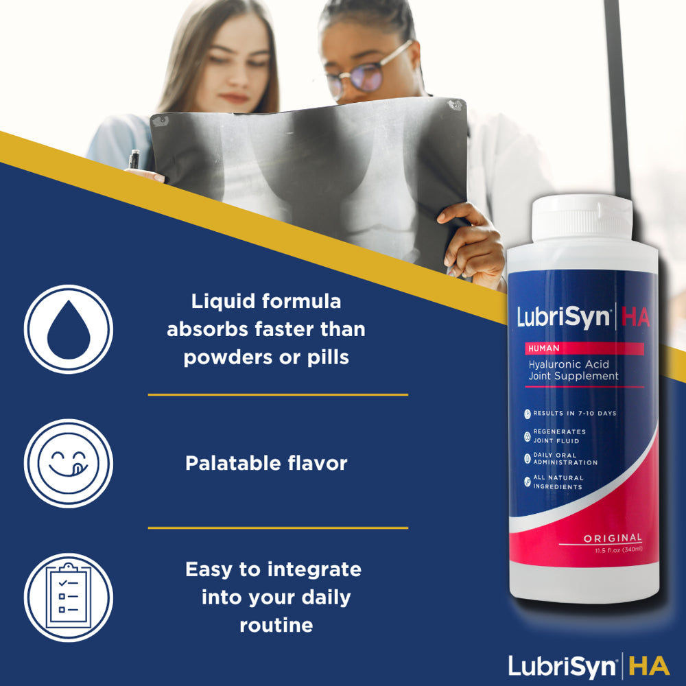 Lubrisyn HA Original Unflavored Liquid Joint Supplement Made in USA for Human Use: Proprietary Vegan Formula to Promote Joint Health and Advanced Support for Optimal Joint Health - 30 Day Supply