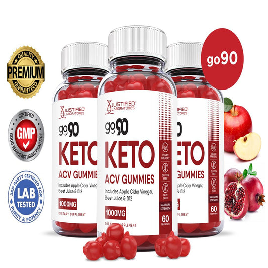 (3 Pack) Go 90 Keto ACV Gummies 1000MG Dietary Supplement 180 Gummys - Nutricity.com.au