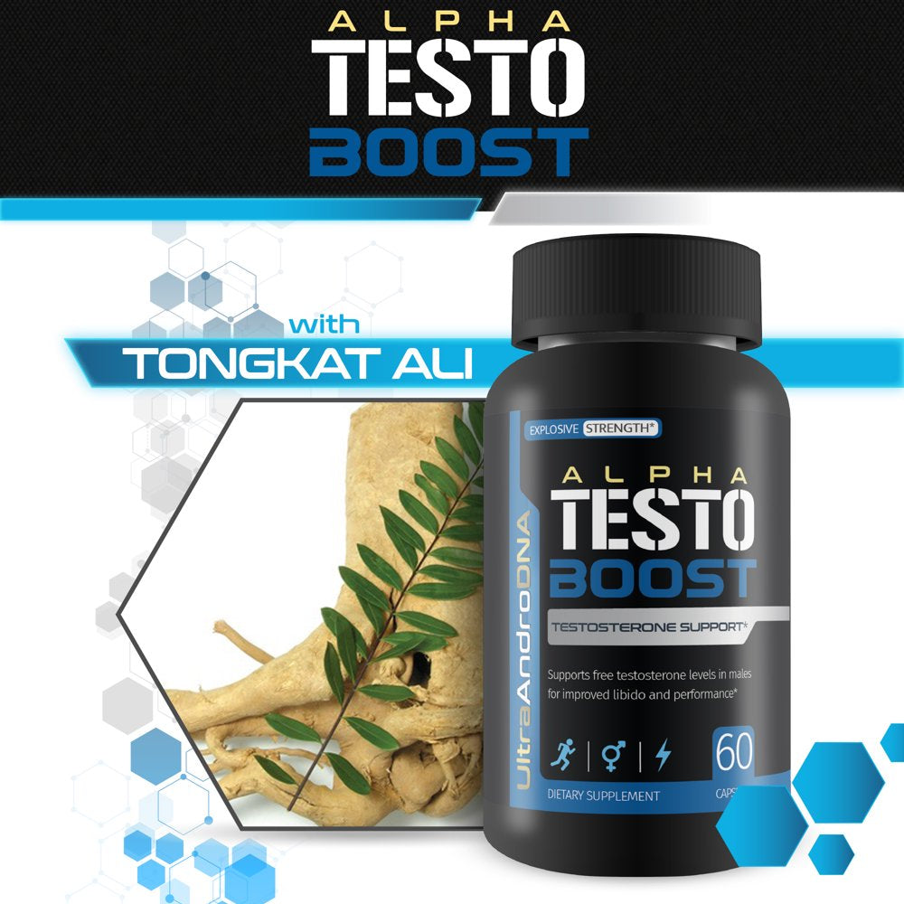 Alpha Testo Boost - Ultra Andro Dna Testosterone Support - Natural Testosterone Booster for Men - Feel Alpha Power and Youth with This Powerful Male Formula