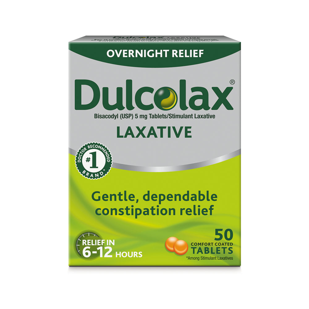 Dulcolax Stimulant Laxative Tablets, Overnight Relief (50Ct)