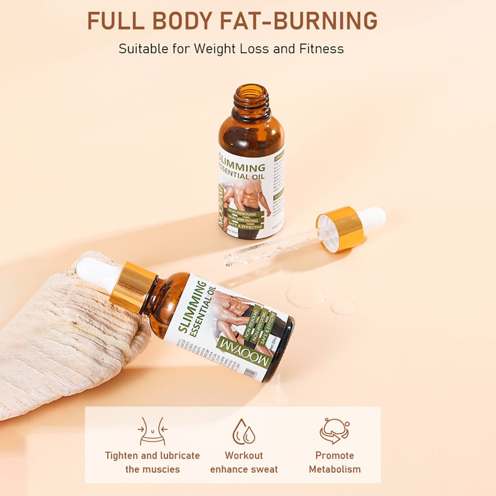 EJWQWQE Abdominal Massage Essential Oil Fitness Exercise Sweating Fever Fat Burning Fat Burst Milk Essential Oil（30Ml）