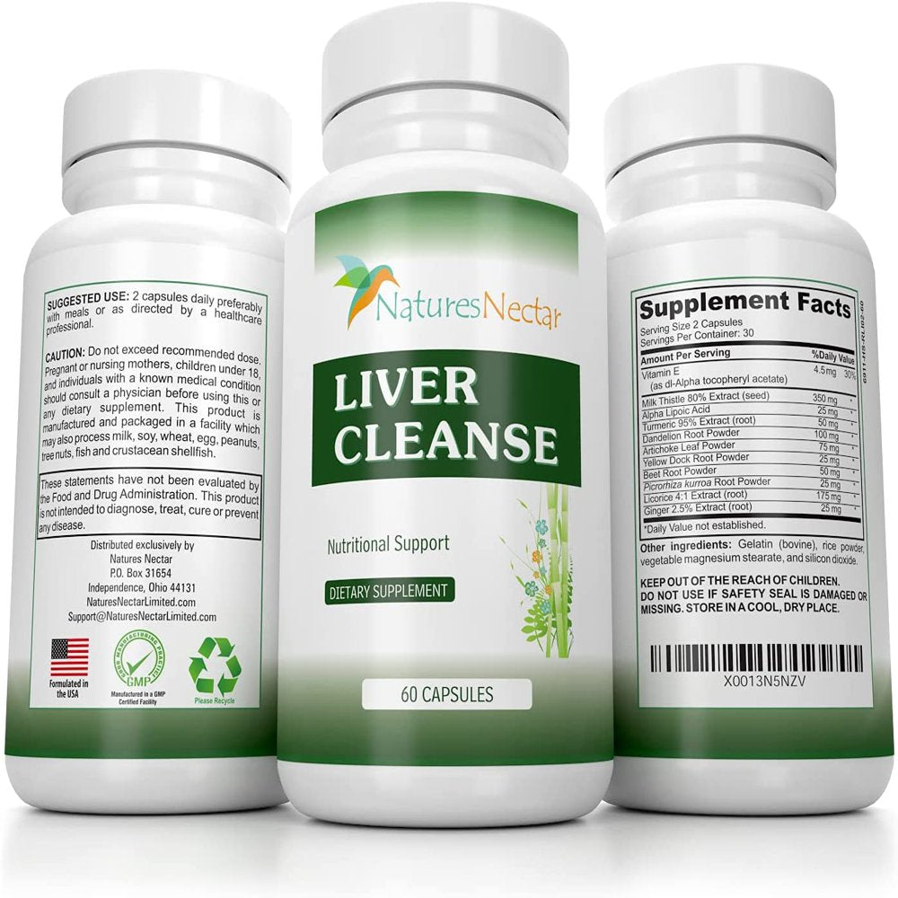 Liver Cleanse & Liver Detox Support Supplement - This Liver Detoxifier & Regenerator Formula Can Help Repair an Active Liver plus Aid in the Rescue of a Fatty Liver-Liver Support Supplements
