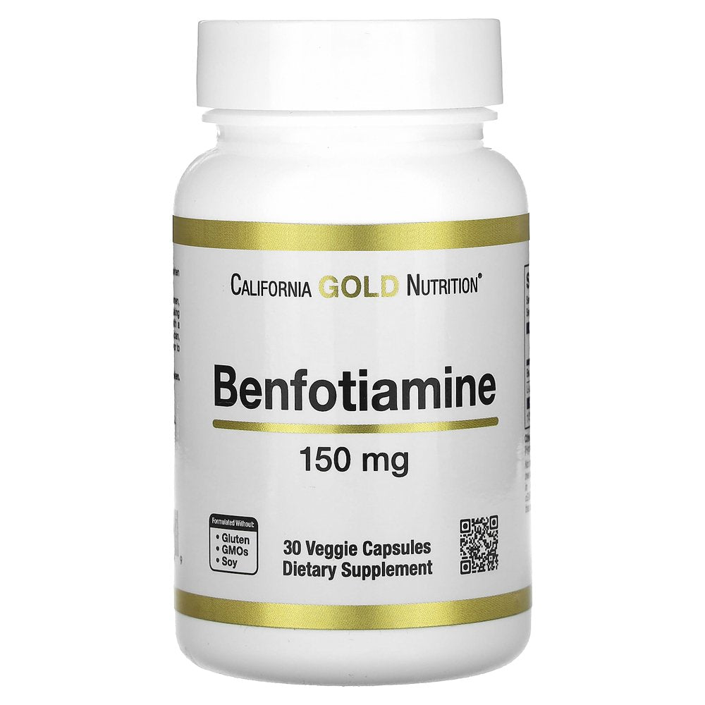 California Gold Nutrition Benfotiamine, 150 Mg, 30 Veggie Capsules