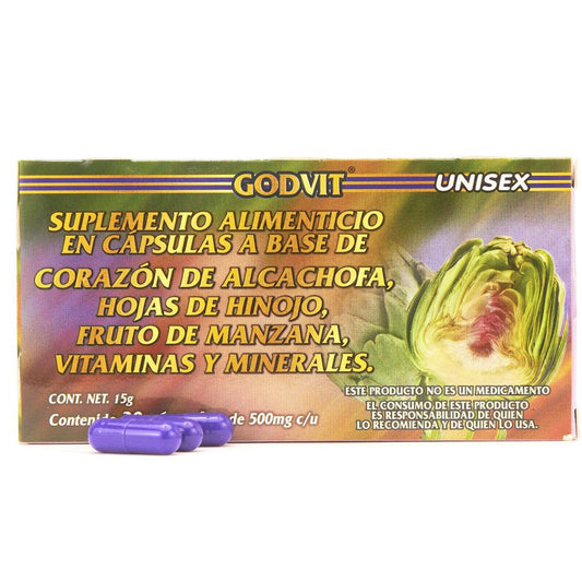 ALCACHOFA Capsulas Artichoke Diet Supplement Gn+Vida 100% Original - 30 Caps