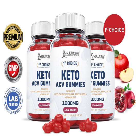 (3 Pack) 1St Choice Keto ACV Gummies 1000MG Dietary Supplement 180 Gummys - Nutricity.com.au