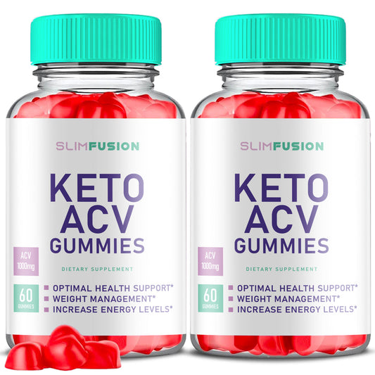 (2 Pack) Slim Fusion - Keto ACV Gummies - Apple Cider Vinegar Supplement for Weight Loss - Energy & Focus Boosting Dietary Supplements for Weight Management & Metabolism - Fat Burn - 120 Gummies - Nutricity.com.au