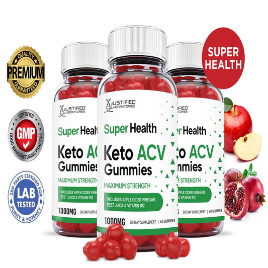 (3 Pack) Super Health Keto ACV Gummies 1000MG Dietary Supplement 180 Gummys - Nutricity.com.au