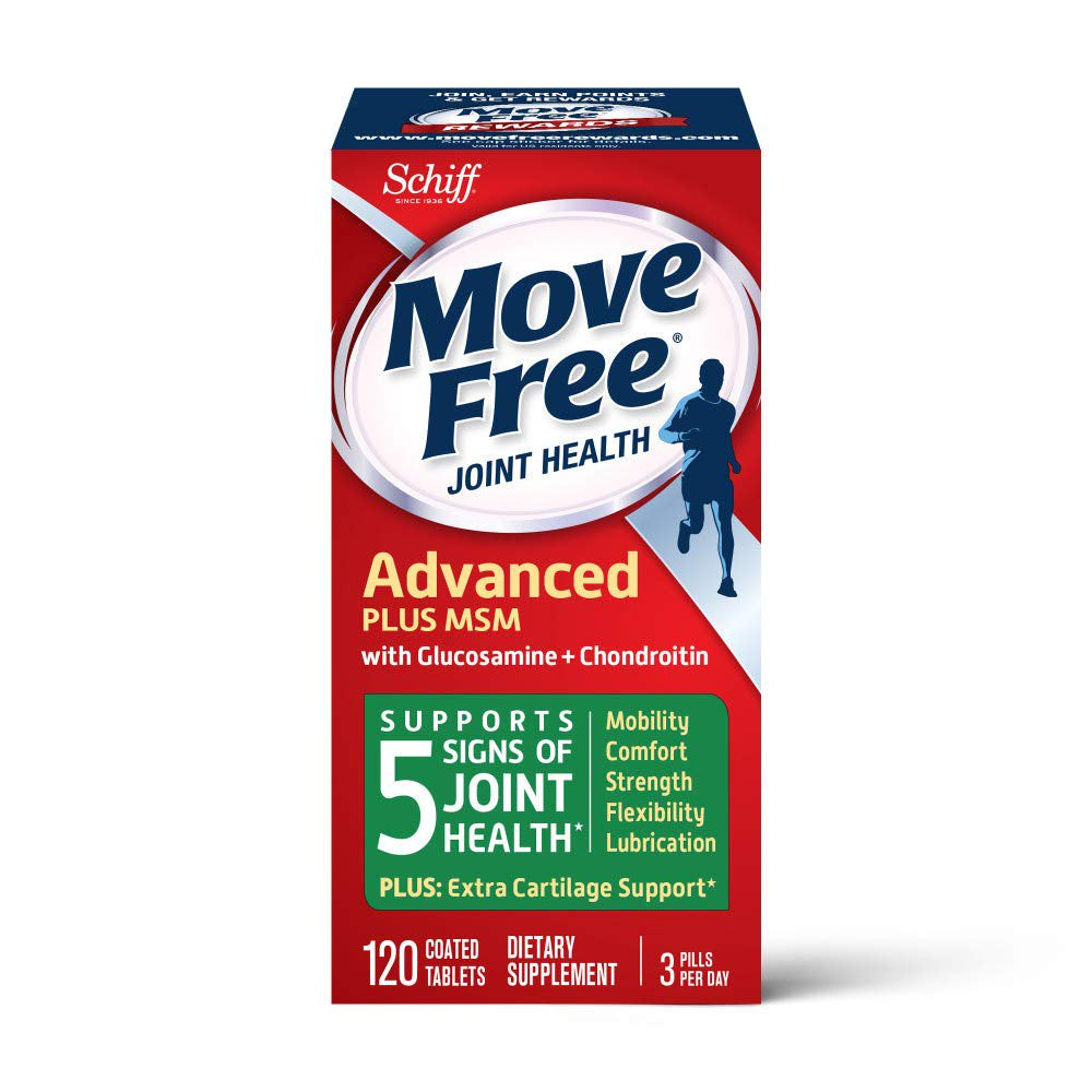 Move Free Advanced plus MSM 120 Tablets - Joint Health Supplement with Glucosamine and Chondroitin