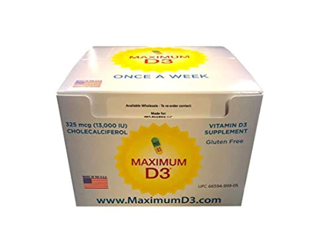 Maximum D3 13,000 IU Box, 60 Capsules Total (1 Box with 12 Cards X 5 Capsules per Card), 60-Weeks Supply