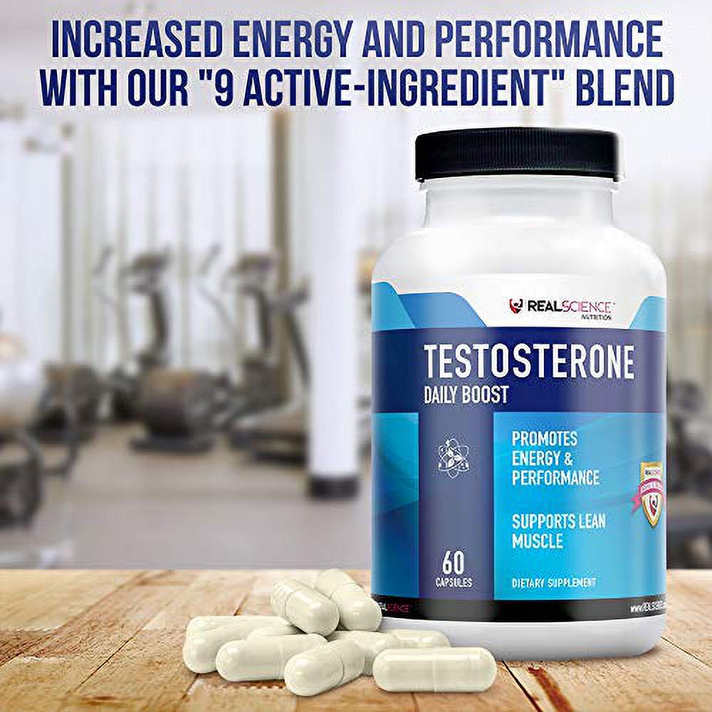 DAILY BOOST Free Testosterone Booster for Men - Strongest Supplement for Muscle Growth, Bodybuilding & Energy with 9 Powerful Ingredients - 60 Capsules