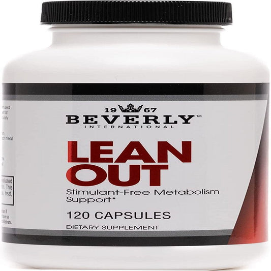 Beverly International Lean Out 120 Caps. Fat Burner with Metabolic Support. Lipotropics. Choline, Carnitine, Chromium. Stimulant-Free Belly Fat Burner. Get Leaner. Use AM & PM, Stackable Diet Pills.