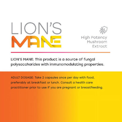 Health IS Wealth LION'S MANE Organic Mushroom Extract I Improves Immune Health and Cognitive Brain Booster Nootropic Supplement (60 Vegetarian Capsules)