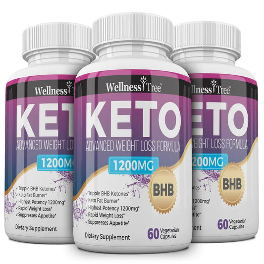 (3 Pack) Keto Diet Pills - Max Strength 1200Mg, Utilize Fat for Energy with Ketosis - Boost Energy & Focus, Manage Cravings, Support Metabolism - Keto BHB Supplement for Women and Men - Nutricity.com.au