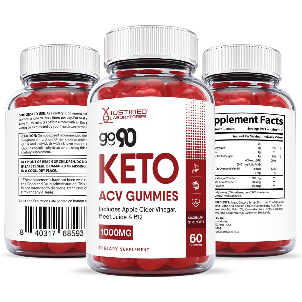 Go 90 Keto ACV Gummies 1000Mg & Keto ACV Pills 1275MG Bundle