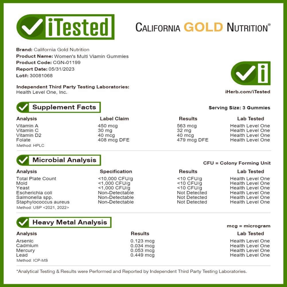 California Gold Nutrition Women’S Multivitamin Gummies, Natural Cherry, Strawberry, and Raspberry Flavored, 90 Gummies