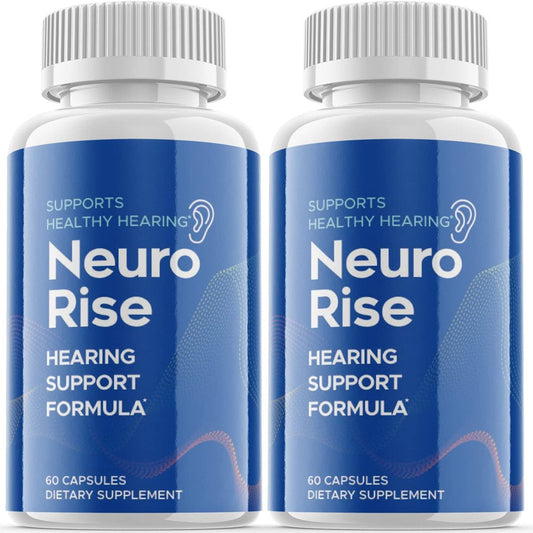 (2 Pack) Neuro Rise - Dietary Supplement for Hearing - Tinnitus Support for Healthy Middle and Inner Ear Structures, Including Cilia, Nerves and Blood Supply - 120 Capsules - Nutricity.com.au