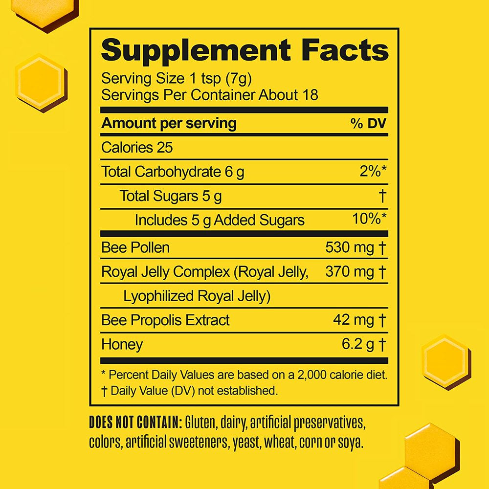 Beekeeper'S Naturals B. Powered Superfood with Honey Propolis, Royal Jelly, & Bee Pollen, 4.4 Oz