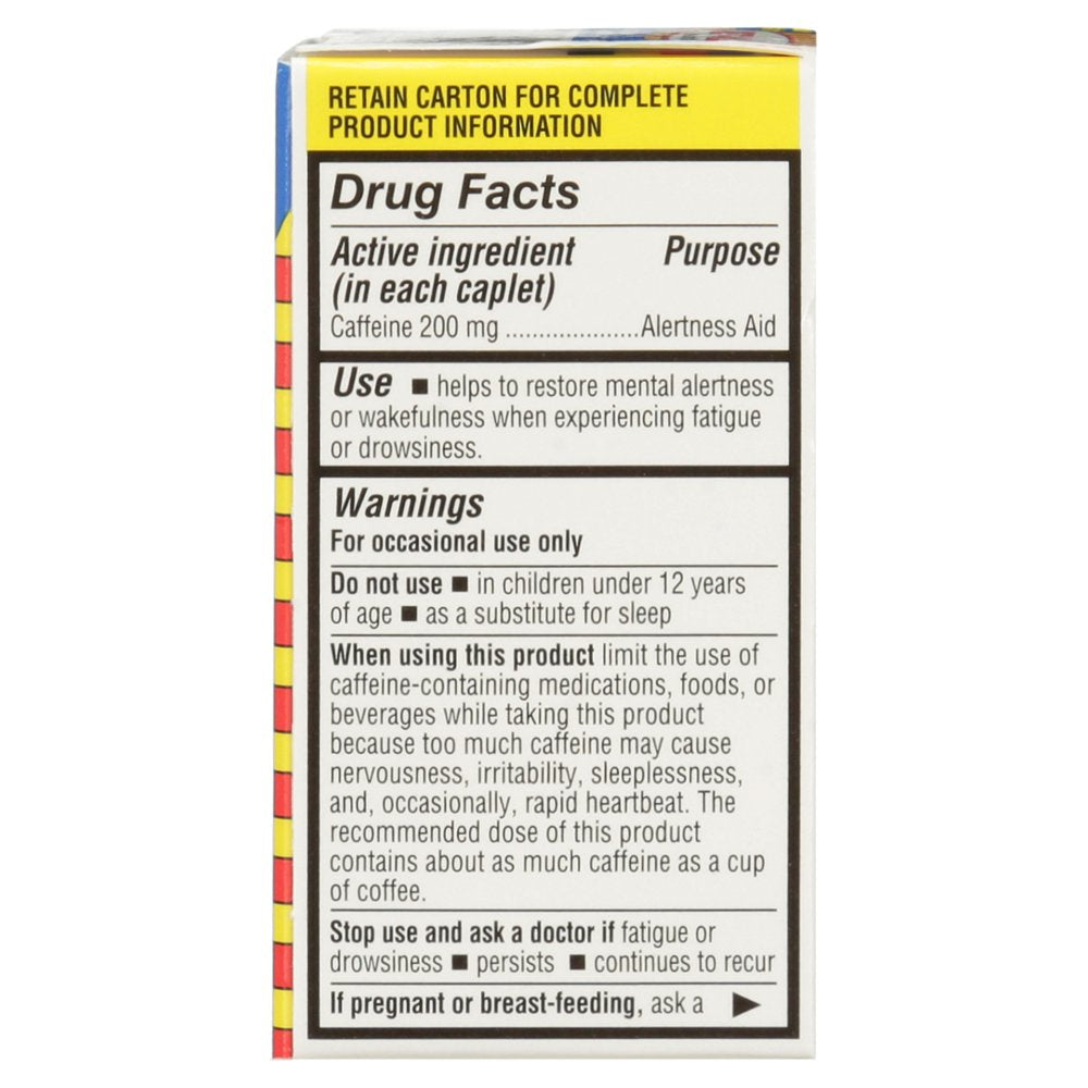 Jet-Alert Double Strength Caffeine 200 Mg Caplets, 90 Ct