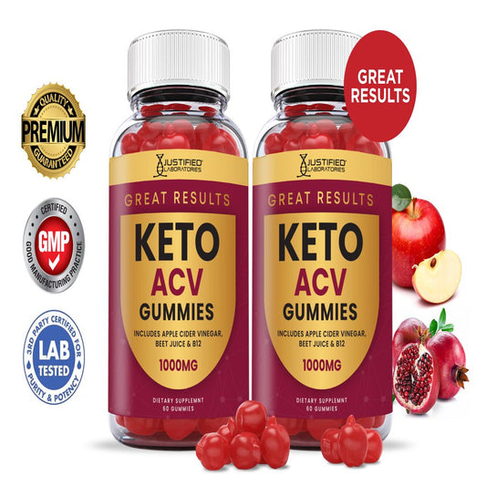(2 Pack) Great Results Keto ACV Gummies 1000MG Dietary Supplement 120 Gummys - Nutricity.com.au