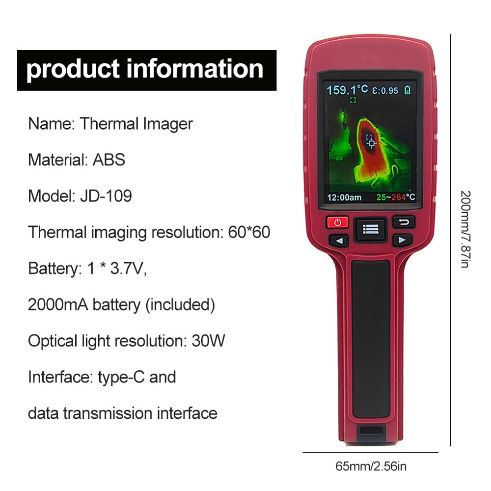 Docooler 60 * 60 Pixel Portable Infrared Thermal Imager Handheld Clear Definition Imaging Camera Temperature Measurement Instrument