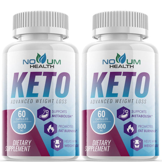 (2 Pack) Novum Health - Keto Pills, Supplement for Weight Loss - Energy & Focus Boosting 120 Capsules - Nutricity.com.au