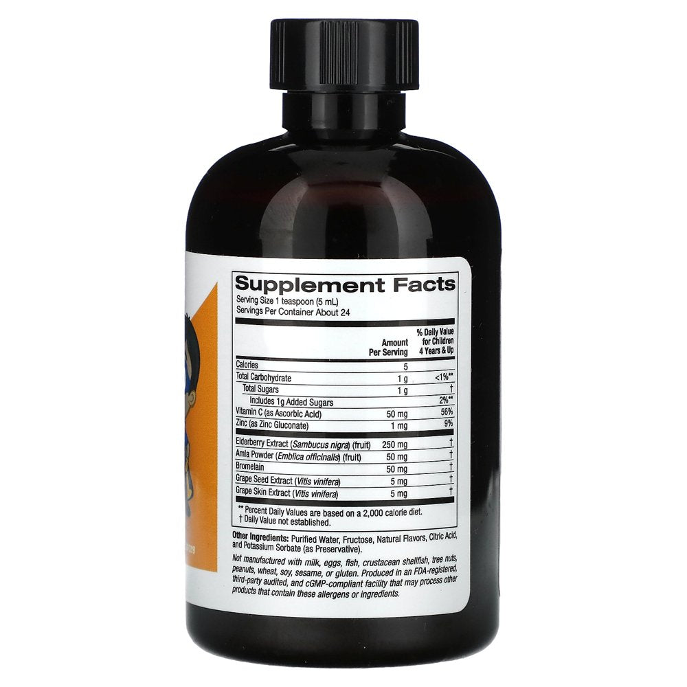 California Gold Nutrition Liquid Allergy Relief for Children, No Alcohol, Grape Flavor, 4 Fl Oz (118 Ml)