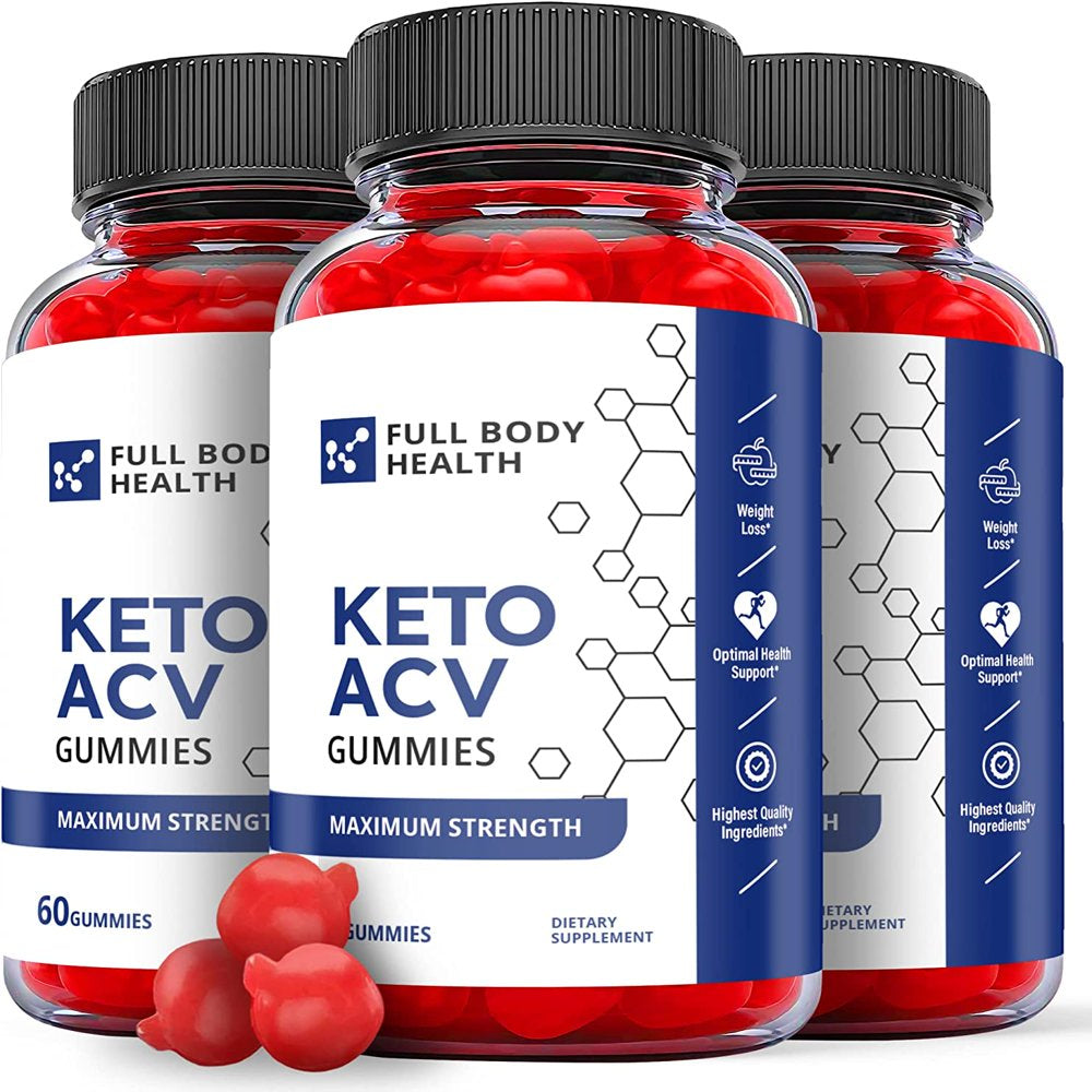 (3 Pack) Full Body Health Keto ACV Gummies - Supplement for Weight Loss - Energy & Focus Boosting Dietary Supplements for Weight Management & Metabolism - Fat Burn - 180 Gummies - Nutricity.com.au