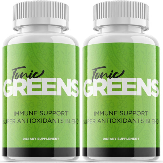 (2 Pack) Tonic Greens - Keto Weight Loss Formula - Energy & Focus Boosting Dietary Supplements for Weight Management & Metabolism - Advanced Fat Burn Raspberry Ketones Pills - 120 Capsules - Nutricity.com.au
