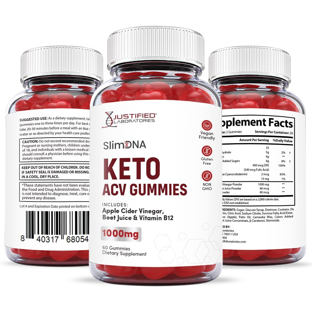 (10 Pack) Slim DNA Keto ACV Gummies 1000MG Dietary Supplement 600 Gummys - Nutricity.com.au