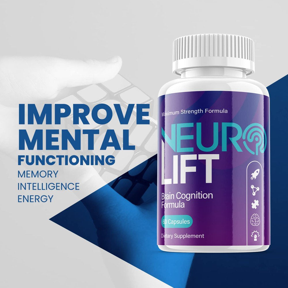 (3 Pack) Neuro Lift - Nootropic Memory Booster Dietary Supplement for Focus, Memory, Clarity, & Energy - Advanced Cognitive Formula for Maximum Strength - 180 Capsules - Nutricity.com.au