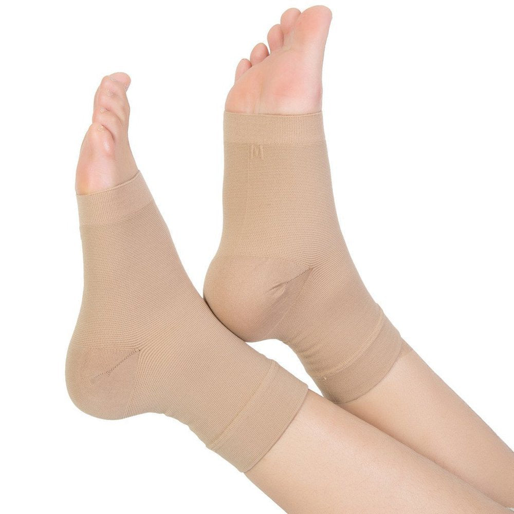 Ankle Compression Sleeve Open Toe Compression Socks for Swelling Plantar Fasciitis Sprain Neuropathy Foot Brace Support