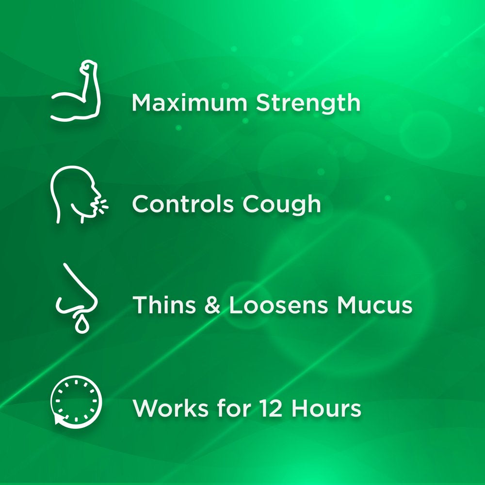 Equate Maximum Strength Mucus Relief DM, Cough Suppressant, Expectorant, Tablets, 28 Count