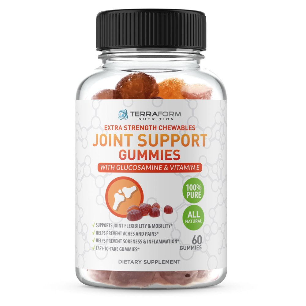 Extra Strength Joint Support Gummies with Glucosamine and Vitamin E - 60 Count
