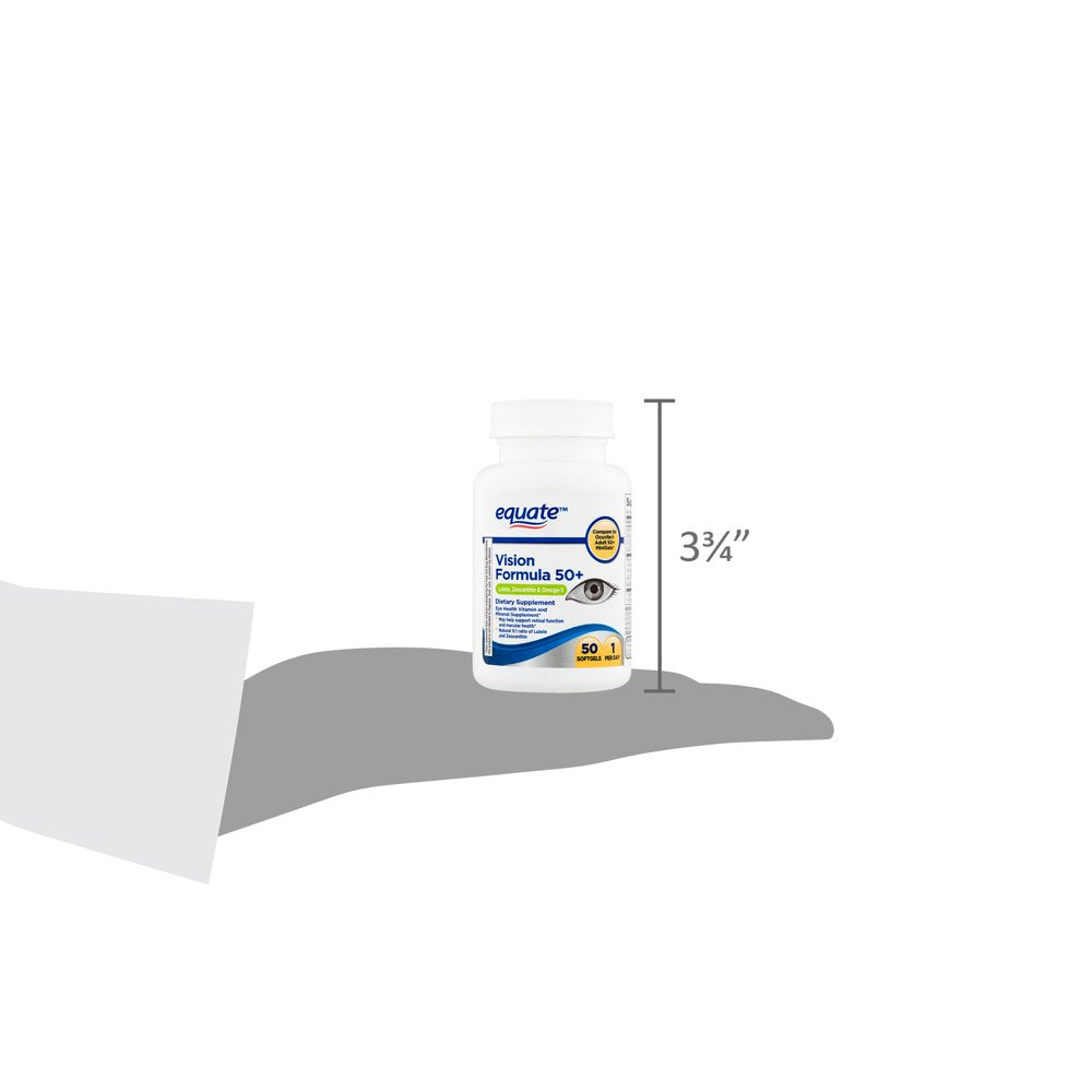 Equate Vision Formula 50+ Soft Gels Dietary Supplement, 50 Count