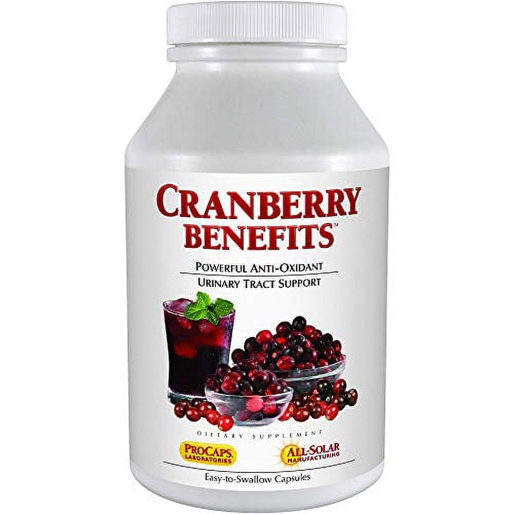 Andrew Lessman Cranberry Benefits 240 Capsules - Supports Bladder, Kidney and Urinary Tract Health. High Potency Standardized Concentrate of Cranberry Fruit, Small Easy to Swallow Capsules