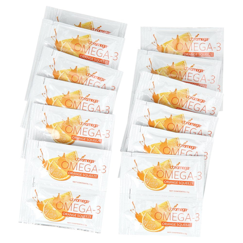 Coromega Omega-3 Squeeze Packets, Orange, 120 Ct