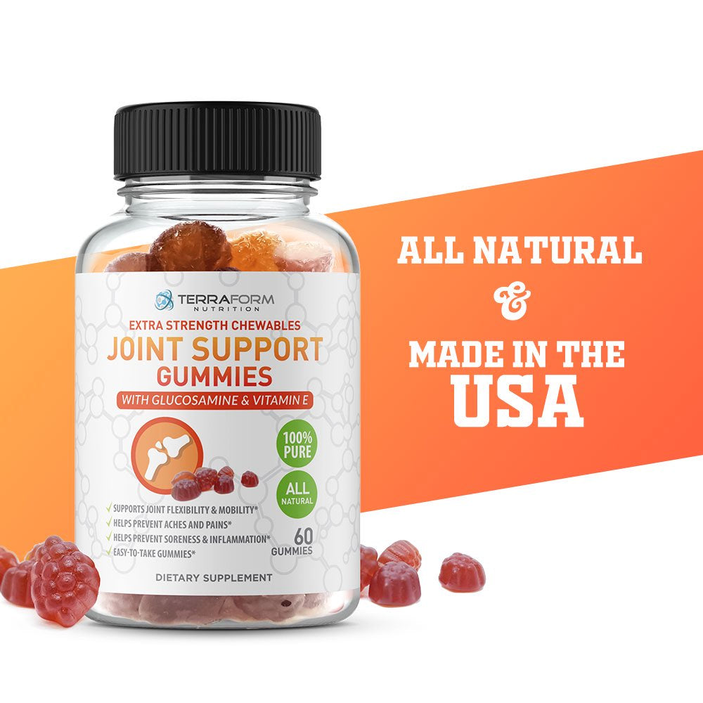 Extra Strength Joint Support Gummies with Glucosamine and Vitamin E - 60 Count