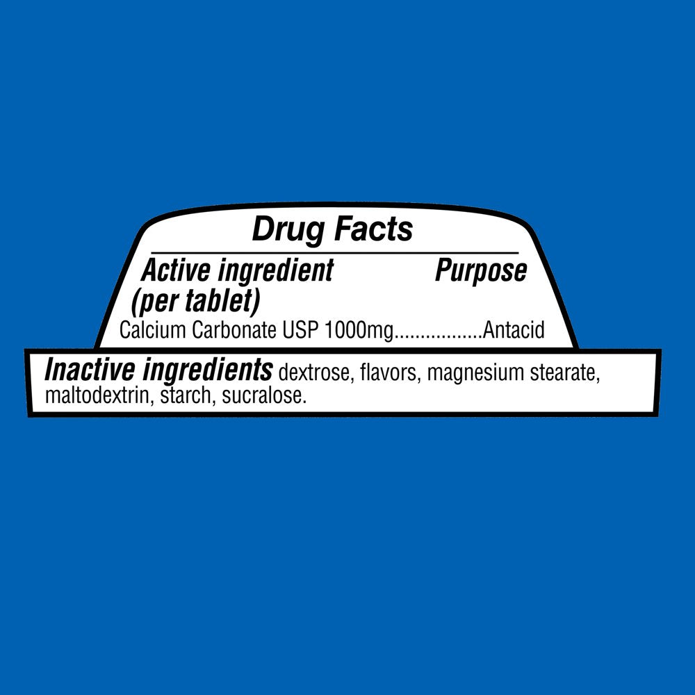 Equate Ultra Strength Heartburn Antacid Chewable Peppermint Tablets, over the Counter, 1000 Mg, 160 Count